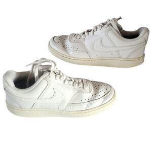 Nike WMS 7.5 Court Vision Low White Casual Shoes Sneakers Athleisure